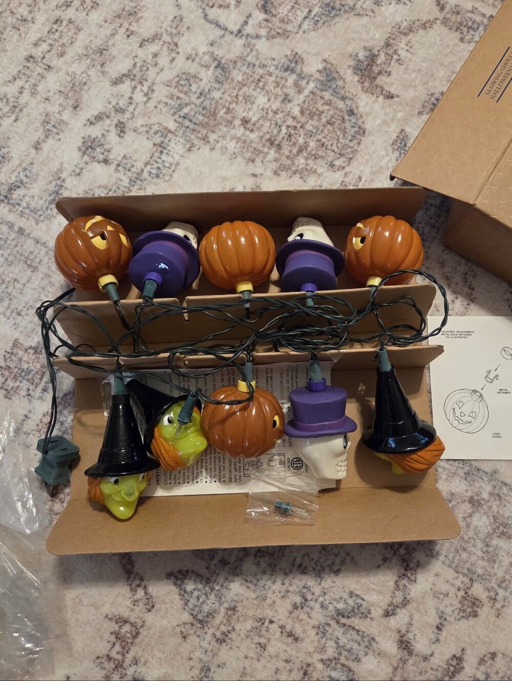 Vtg Avon Glowing Ghouls Halloween Lights